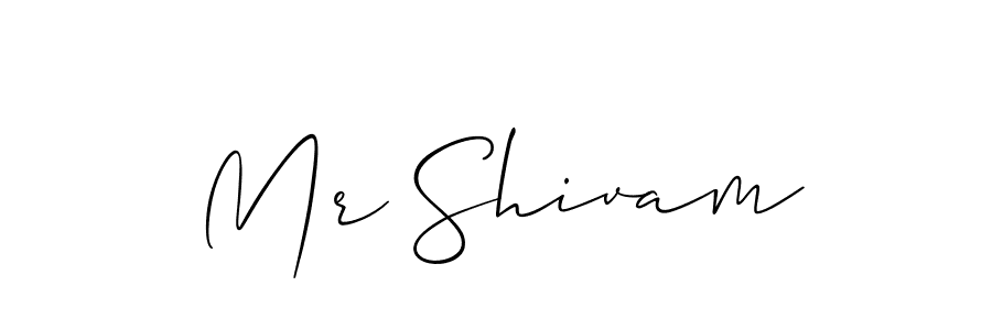 Make a beautiful signature design for name Mr Shivam. With this signature (Allison_Script) style, you can create a handwritten signature for free. Mr Shivam signature style 2 images and pictures png