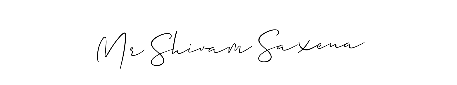 You should practise on your own different ways (Allison_Script) to write your name (Mr Shivam Saxena) in signature. don't let someone else do it for you. Mr Shivam Saxena signature style 2 images and pictures png