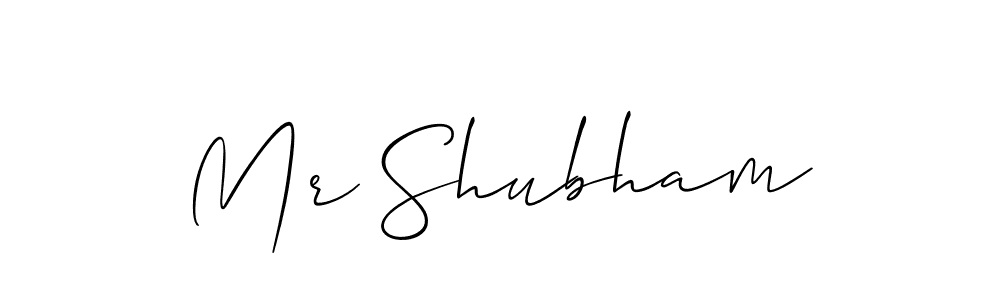 if you are searching for the best signature style for your name Mr Shubham. so please give up your signature search. here we have designed multiple signature styles  using Allison_Script. Mr Shubham signature style 2 images and pictures png