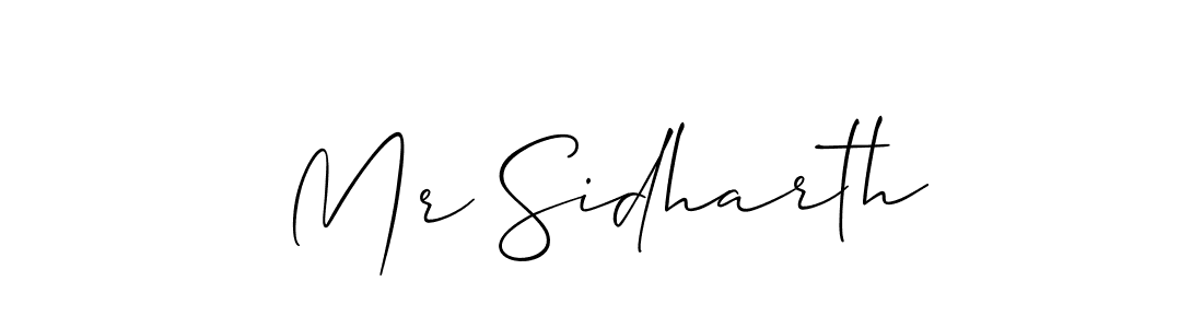 Create a beautiful signature design for name Mr Sidharth. With this signature (Allison_Script) fonts, you can make a handwritten signature for free. Mr Sidharth signature style 2 images and pictures png