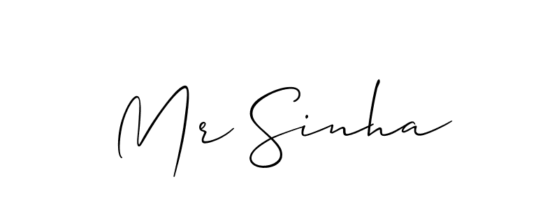Allison_Script is a professional signature style that is perfect for those who want to add a touch of class to their signature. It is also a great choice for those who want to make their signature more unique. Get Mr Sinha name to fancy signature for free. Mr Sinha signature style 2 images and pictures png