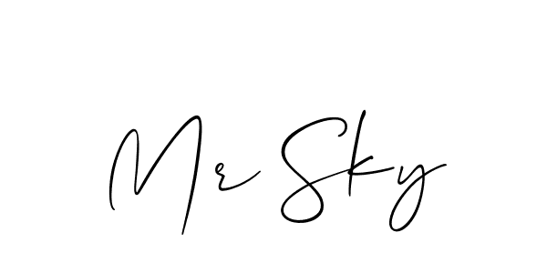 How to make Mr Sky name signature. Use Allison_Script style for creating short signs online. This is the latest handwritten sign. Mr Sky signature style 2 images and pictures png