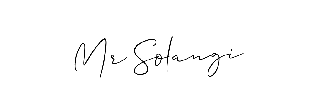 Also we have Mr Solangi name is the best signature style. Create professional handwritten signature collection using Allison_Script autograph style. Mr Solangi signature style 2 images and pictures png