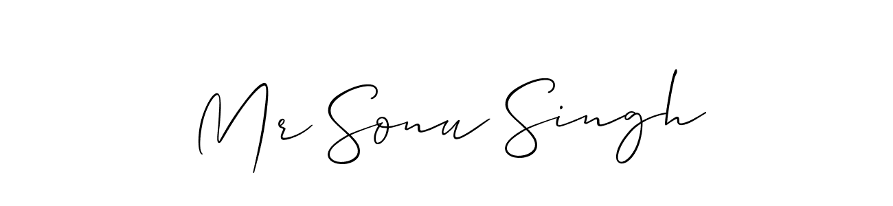 Create a beautiful signature design for name Mr Sonu Singh. With this signature (Allison_Script) fonts, you can make a handwritten signature for free. Mr Sonu Singh signature style 2 images and pictures png