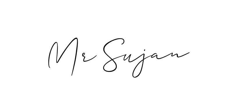 How to make Mr Sujan signature? Allison_Script is a professional autograph style. Create handwritten signature for Mr Sujan name. Mr Sujan signature style 2 images and pictures png