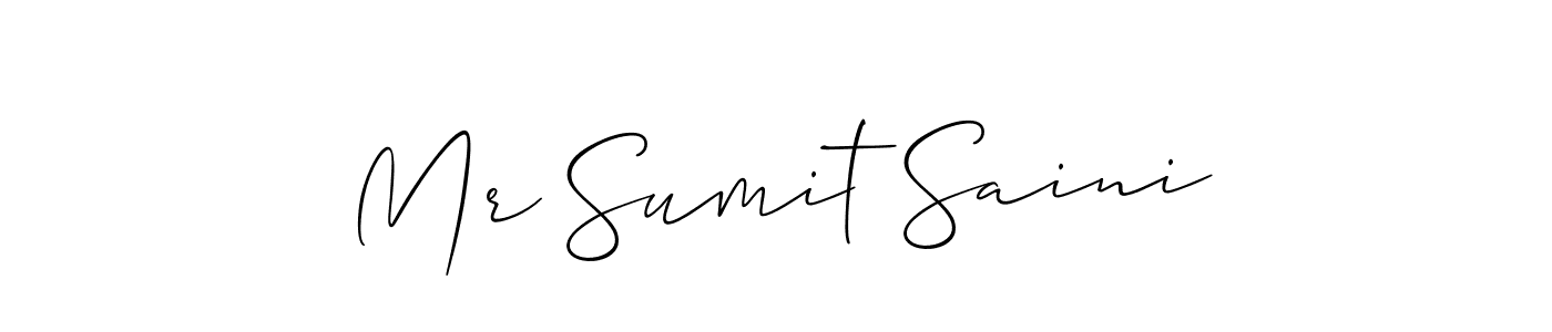You should practise on your own different ways (Allison_Script) to write your name (Mr Sumit Saini) in signature. don't let someone else do it for you. Mr Sumit Saini signature style 2 images and pictures png