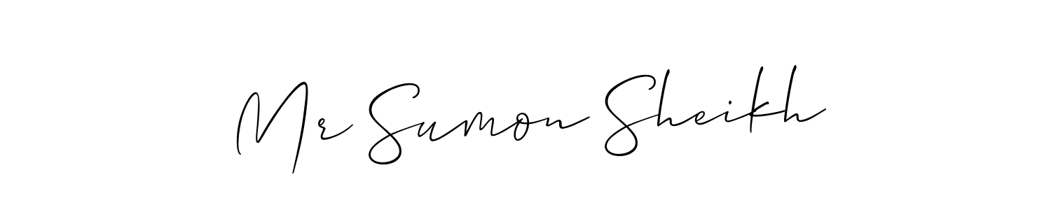 It looks lik you need a new signature style for name Mr Sumon Sheikh. Design unique handwritten (Allison_Script) signature with our free signature maker in just a few clicks. Mr Sumon Sheikh signature style 2 images and pictures png