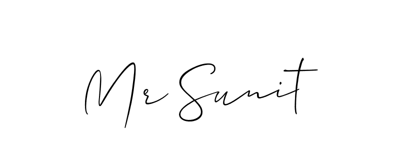 Mr Sunit stylish signature style. Best Handwritten Sign (Allison_Script) for my name. Handwritten Signature Collection Ideas for my name Mr Sunit. Mr Sunit signature style 2 images and pictures png