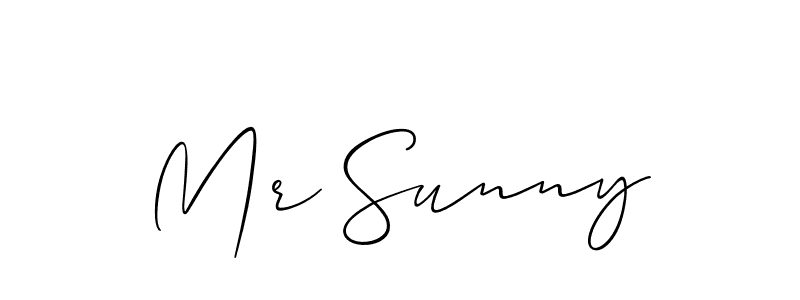 How to make Mr Sunny signature? Allison_Script is a professional autograph style. Create handwritten signature for Mr Sunny name. Mr Sunny signature style 2 images and pictures png