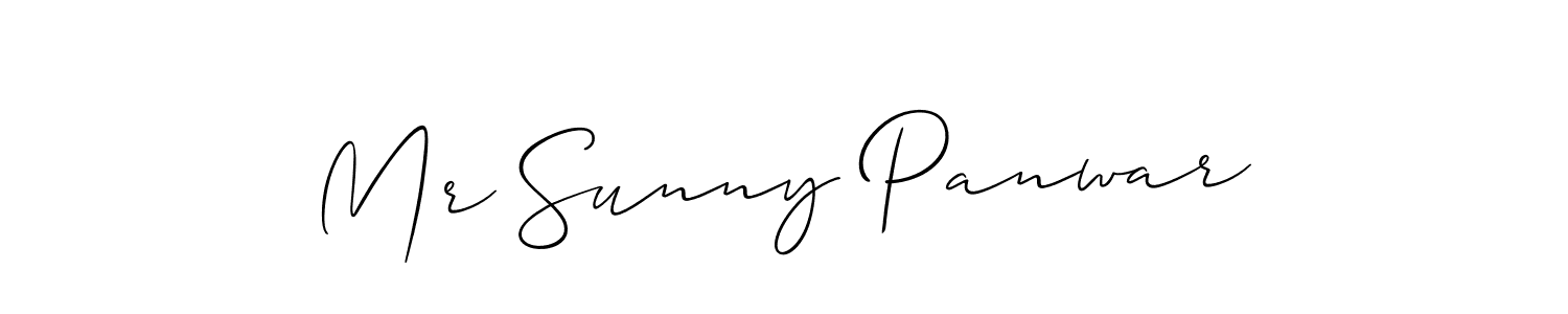 How to make Mr Sunny Panwar name signature. Use Allison_Script style for creating short signs online. This is the latest handwritten sign. Mr Sunny Panwar signature style 2 images and pictures png