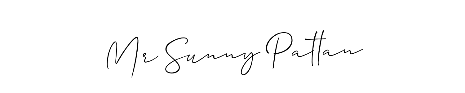 You should practise on your own different ways (Allison_Script) to write your name (Mr Sunny Patlan) in signature. don't let someone else do it for you. Mr Sunny Patlan signature style 2 images and pictures png