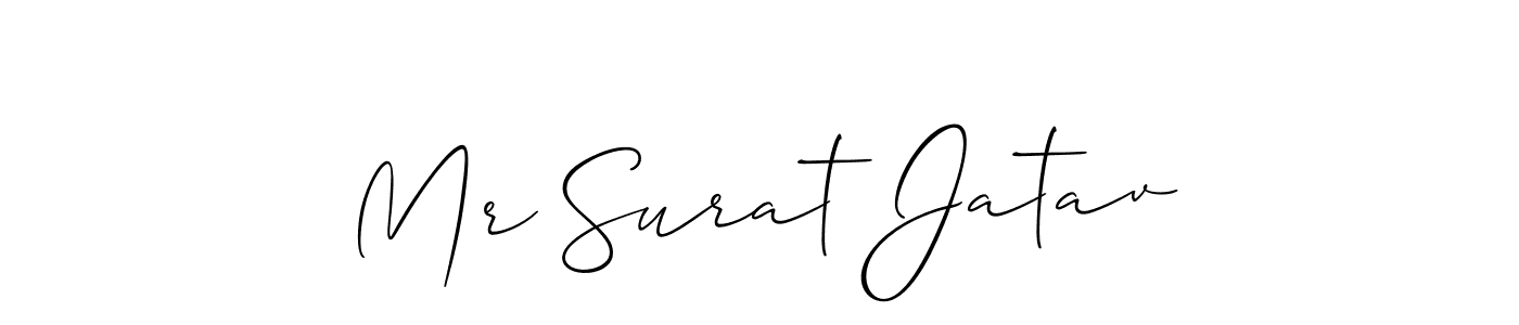 Create a beautiful signature design for name Mr Surat Jatav. With this signature (Allison_Script) fonts, you can make a handwritten signature for free. Mr Surat Jatav signature style 2 images and pictures png