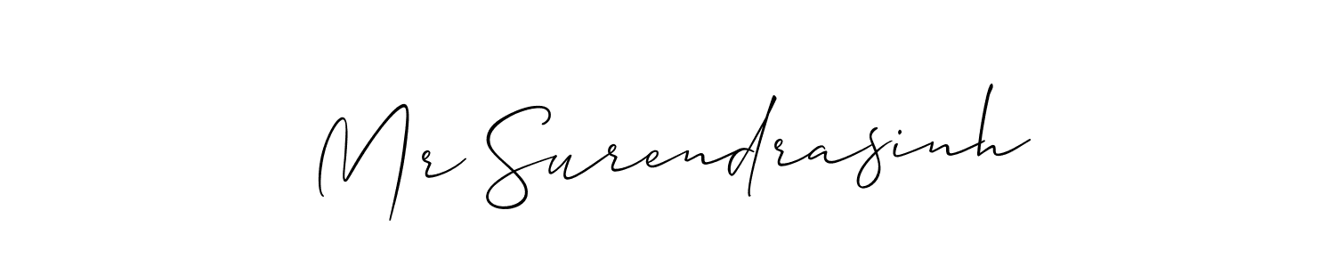 Design your own signature with our free online signature maker. With this signature software, you can create a handwritten (Allison_Script) signature for name Mr Surendrasinh. Mr Surendrasinh signature style 2 images and pictures png