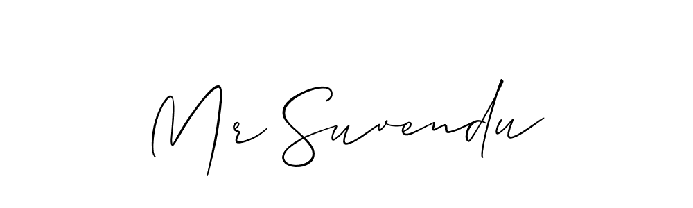 How to make Mr Suvendu signature? Allison_Script is a professional autograph style. Create handwritten signature for Mr Suvendu name. Mr Suvendu signature style 2 images and pictures png