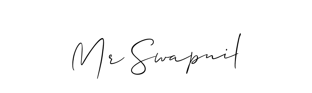 Use a signature maker to create a handwritten signature online. With this signature software, you can design (Allison_Script) your own signature for name Mr Swapnil. Mr Swapnil signature style 2 images and pictures png