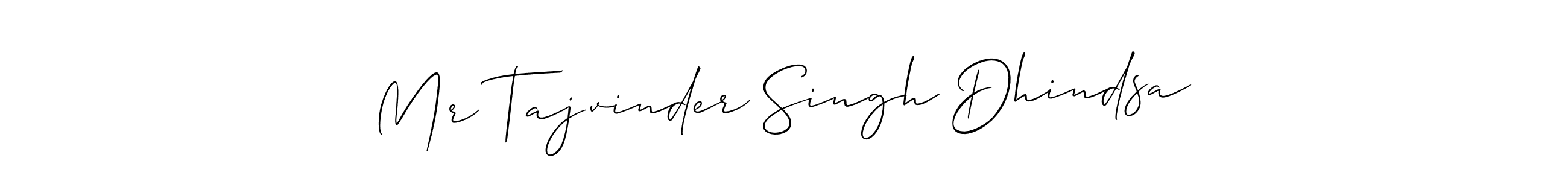 Allison_Script is a professional signature style that is perfect for those who want to add a touch of class to their signature. It is also a great choice for those who want to make their signature more unique. Get Mr Tajvinder Singh Dhindsa name to fancy signature for free. Mr Tajvinder Singh Dhindsa signature style 2 images and pictures png