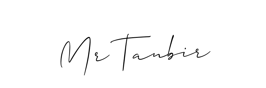 Use a signature maker to create a handwritten signature online. With this signature software, you can design (Allison_Script) your own signature for name Mr Tanbir. Mr Tanbir signature style 2 images and pictures png