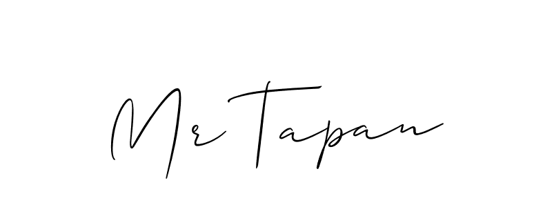 Make a beautiful signature design for name Mr Tapan. With this signature (Allison_Script) style, you can create a handwritten signature for free. Mr Tapan signature style 2 images and pictures png