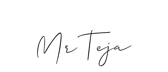 Design your own signature with our free online signature maker. With this signature software, you can create a handwritten (Allison_Script) signature for name Mr Teja. Mr Teja signature style 2 images and pictures png