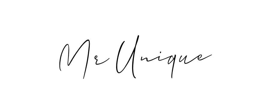 How to make Mr Unique name signature. Use Allison_Script style for creating short signs online. This is the latest handwritten sign. Mr Unique signature style 2 images and pictures png