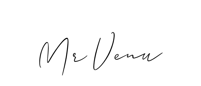 Design your own signature with our free online signature maker. With this signature software, you can create a handwritten (Allison_Script) signature for name Mr Venu. Mr Venu signature style 2 images and pictures png