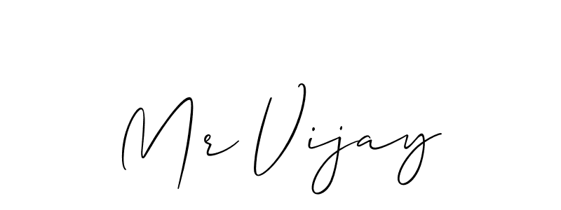 Make a beautiful signature design for name Mr Vijay. With this signature (Allison_Script) style, you can create a handwritten signature for free. Mr Vijay signature style 2 images and pictures png