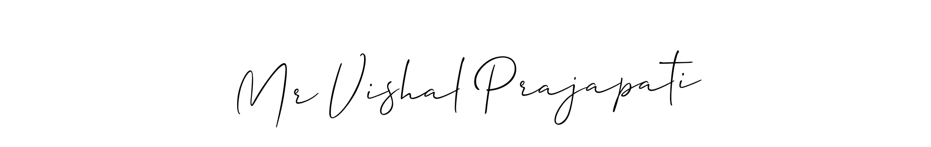Similarly Allison_Script is the best handwritten signature design. Signature creator online .You can use it as an online autograph creator for name Mr Vishal Prajapati. Mr Vishal Prajapati signature style 2 images and pictures png