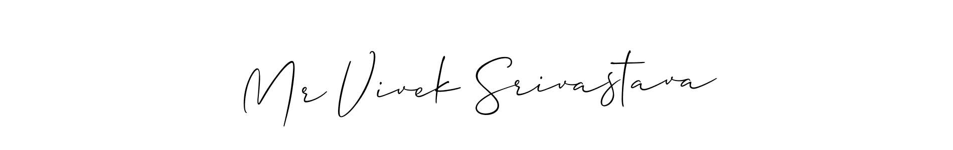 Create a beautiful signature design for name Mr Vivek Srivastava. With this signature (Allison_Script) fonts, you can make a handwritten signature for free. Mr Vivek Srivastava signature style 2 images and pictures png
