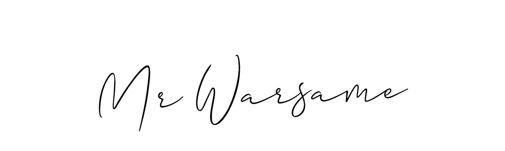 Make a short Mr Warsame signature style. Manage your documents anywhere anytime using Allison_Script. Create and add eSignatures, submit forms, share and send files easily. Mr Warsame signature style 2 images and pictures png