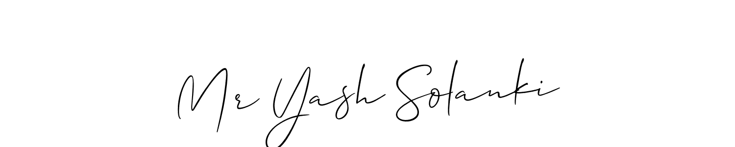 How to make Mr Yash Solanki signature? Allison_Script is a professional autograph style. Create handwritten signature for Mr Yash Solanki name. Mr Yash Solanki signature style 2 images and pictures png