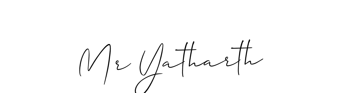 Similarly Allison_Script is the best handwritten signature design. Signature creator online .You can use it as an online autograph creator for name Mr Yatharth. Mr Yatharth signature style 2 images and pictures png