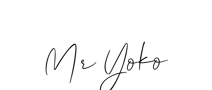 Make a short Mr Yoko signature style. Manage your documents anywhere anytime using Allison_Script. Create and add eSignatures, submit forms, share and send files easily. Mr Yoko signature style 2 images and pictures png