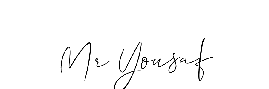 It looks lik you need a new signature style for name Mr Yousaf. Design unique handwritten (Allison_Script) signature with our free signature maker in just a few clicks. Mr Yousaf signature style 2 images and pictures png