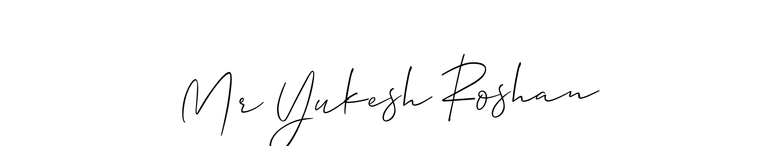 Design your own signature with our free online signature maker. With this signature software, you can create a handwritten (Allison_Script) signature for name Mr Yukesh Roshan. Mr Yukesh Roshan signature style 2 images and pictures png