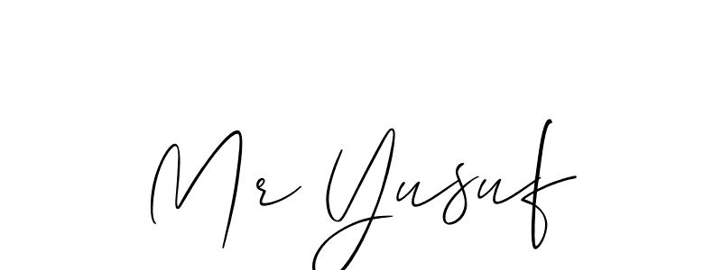 Also we have Mr Yusuf name is the best signature style. Create professional handwritten signature collection using Allison_Script autograph style. Mr Yusuf signature style 2 images and pictures png