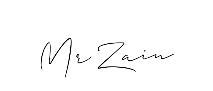 Design your own signature with our free online signature maker. With this signature software, you can create a handwritten (Allison_Script) signature for name Mr Zain. Mr Zain signature style 2 images and pictures png