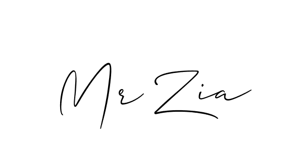 The best way (Allison_Script) to make a short signature is to pick only two or three words in your name. The name Mr Zia include a total of six letters. For converting this name. Mr Zia signature style 2 images and pictures png