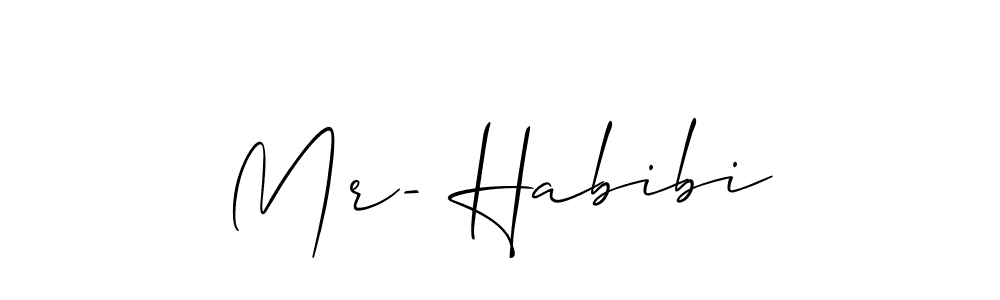 How to make Mr- Habibi name signature. Use Allison_Script style for creating short signs online. This is the latest handwritten sign. Mr- Habibi signature style 2 images and pictures png