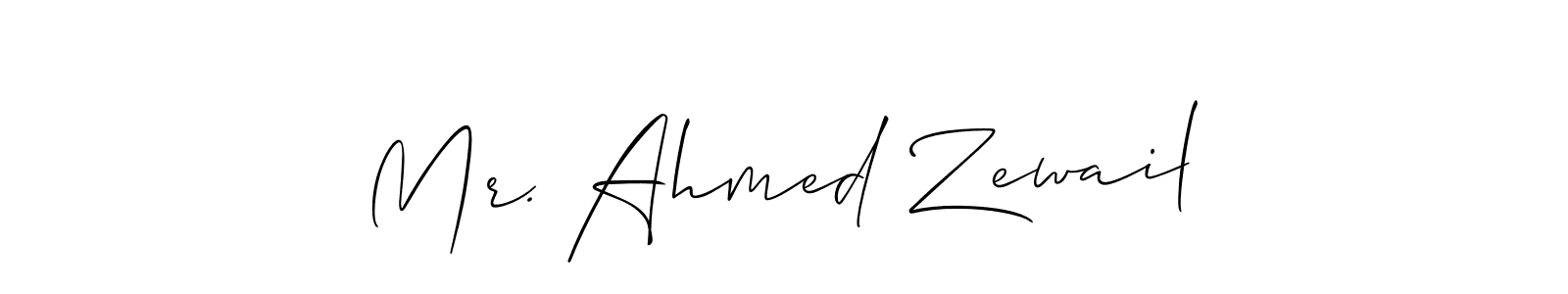 Also we have Mr. Ahmed Zewail name is the best signature style. Create professional handwritten signature collection using Allison_Script autograph style. Mr. Ahmed Zewail signature style 2 images and pictures png