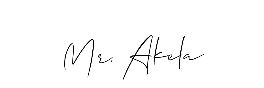 The best way (Allison_Script) to make a short signature is to pick only two or three words in your name. The name Mr. Akela include a total of six letters. For converting this name. Mr. Akela signature style 2 images and pictures png