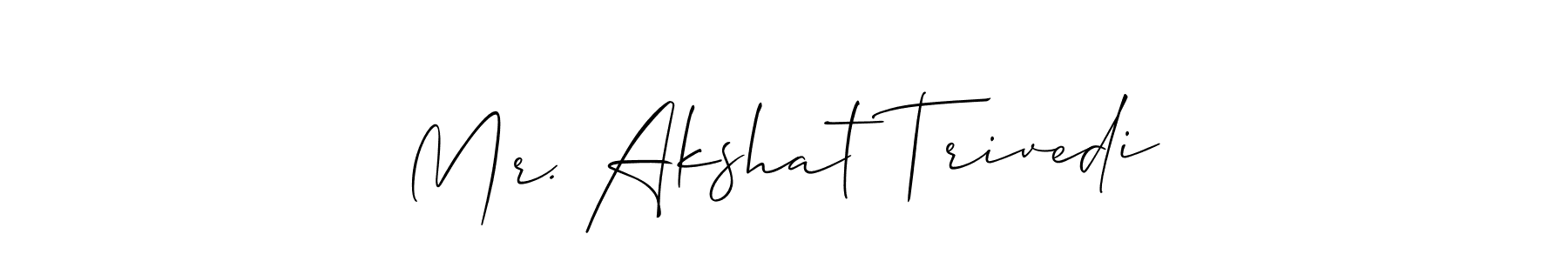 It looks lik you need a new signature style for name Mr. Akshat Trivedi. Design unique handwritten (Allison_Script) signature with our free signature maker in just a few clicks. Mr. Akshat Trivedi signature style 2 images and pictures png