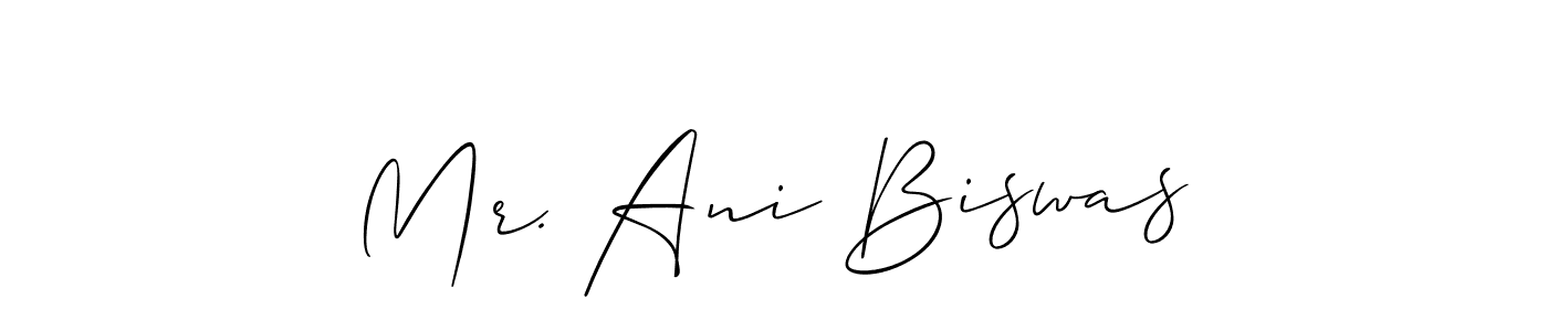 Similarly Allison_Script is the best handwritten signature design. Signature creator online .You can use it as an online autograph creator for name Mr. Ani Biswas. Mr. Ani Biswas signature style 2 images and pictures png