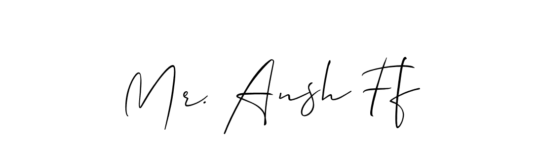 Make a short Mr. Ansh Ff signature style. Manage your documents anywhere anytime using Allison_Script. Create and add eSignatures, submit forms, share and send files easily. Mr. Ansh Ff signature style 2 images and pictures png