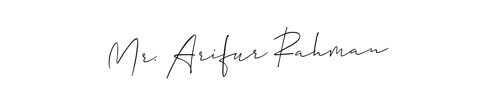 How to Draw Mr. Arifur Rahman signature style? Allison_Script is a latest design signature styles for name Mr. Arifur Rahman. Mr. Arifur Rahman signature style 2 images and pictures png