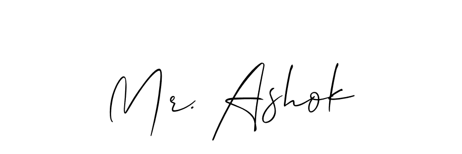 How to make Mr. Ashok name signature. Use Allison_Script style for creating short signs online. This is the latest handwritten sign. Mr. Ashok signature style 2 images and pictures png