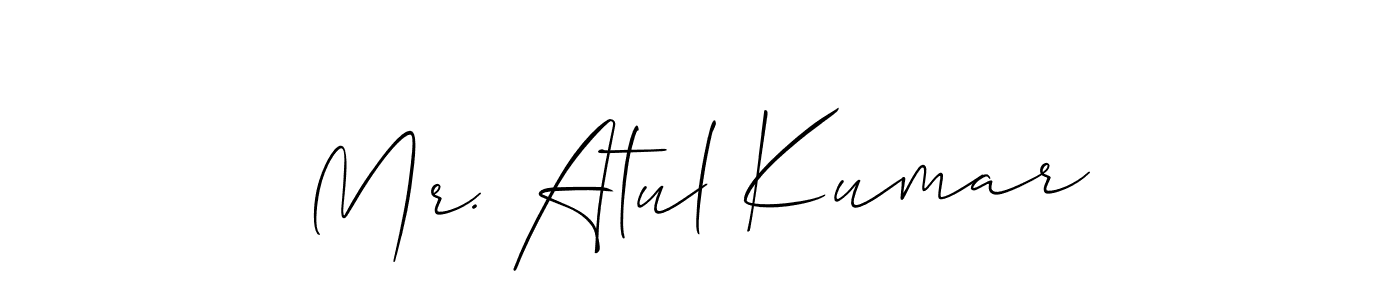 This is the best signature style for the Mr. Atul Kumar name. Also you like these signature font (Allison_Script). Mix name signature. Mr. Atul Kumar signature style 2 images and pictures png