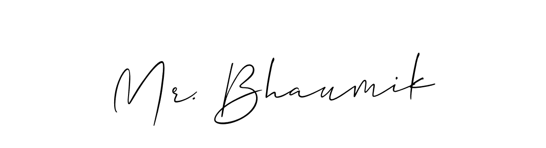 Create a beautiful signature design for name Mr. Bhaumik. With this signature (Allison_Script) fonts, you can make a handwritten signature for free. Mr. Bhaumik signature style 2 images and pictures png