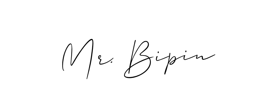 Make a beautiful signature design for name Mr. Bipin. With this signature (Allison_Script) style, you can create a handwritten signature for free. Mr. Bipin signature style 2 images and pictures png