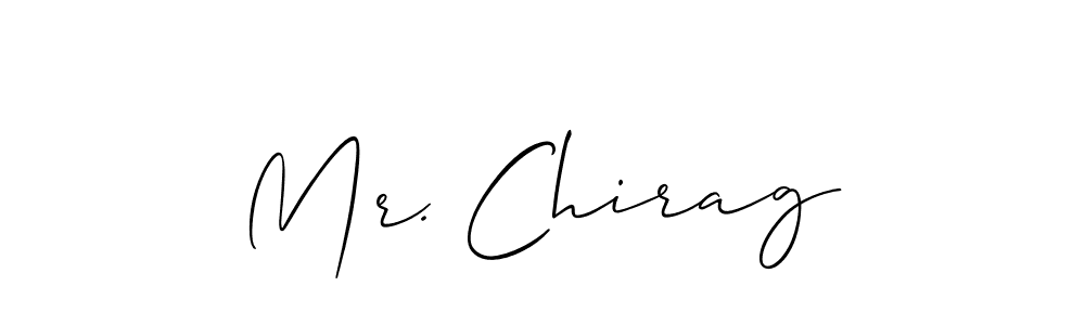 How to make Mr. Chirag name signature. Use Allison_Script style for creating short signs online. This is the latest handwritten sign. Mr. Chirag signature style 2 images and pictures png