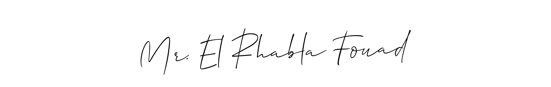 How to Draw Mr. El Rhabla Fouad signature style? Allison_Script is a latest design signature styles for name Mr. El Rhabla Fouad. Mr. El Rhabla Fouad signature style 2 images and pictures png
